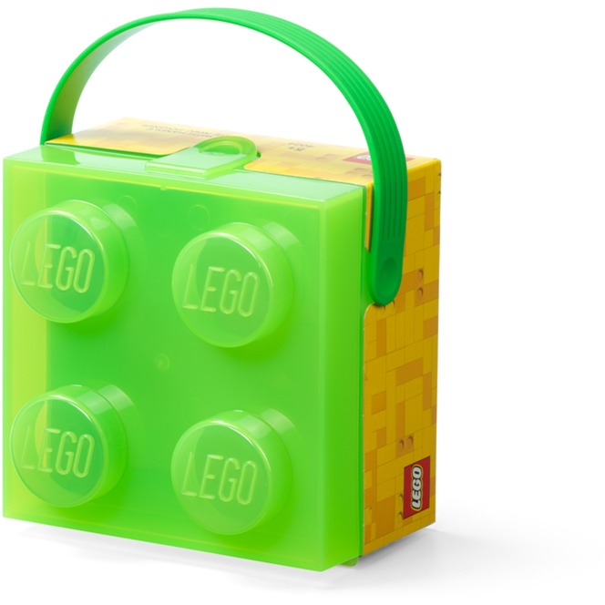 Room Copenhagen LEGO Box with Handle, Storage Box (light green/transparent) Room Copenhagen
