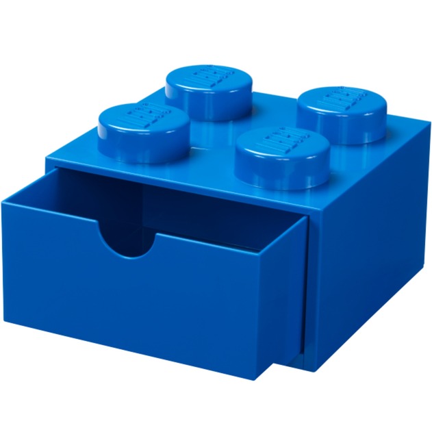 Room Copenhagen LEGO Desk Drawer 4 , storage box (blue, knobs)