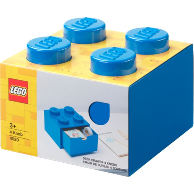 Room Copenhagen LEGO Desk Drawer 4 , storage box (blue, knobs)