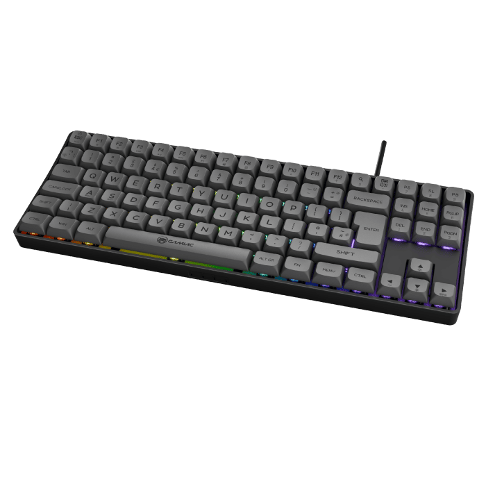 Gamiac TKL90G - Grå/Sort - TKL Tastatur Rød Switch