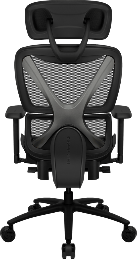 ThunderX3 YTC Mesh Schwarz – Sync5, max. 125 kg, 2D-Armlehne, Gasdruckfeder der Klasse 4