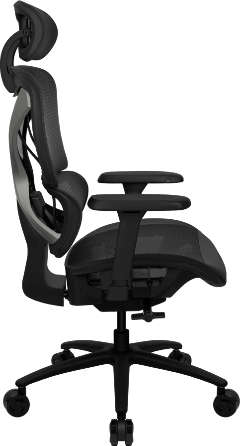 ThunderX3 YTC Mesh Schwarz – Sync5, max. 125 kg, 2D-Armlehne, Gasdruckfeder der Klasse 4