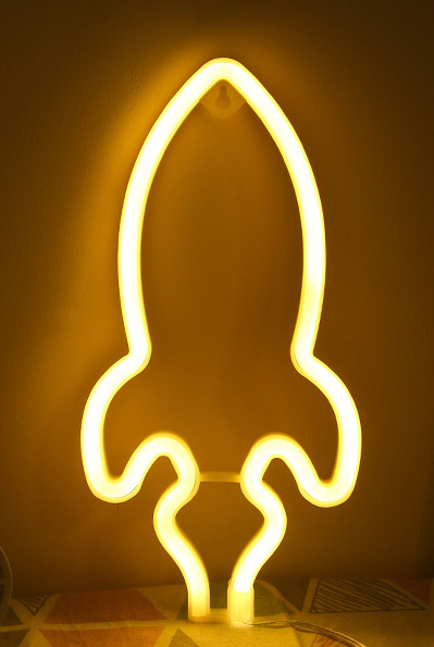 Weltraumrakete Neon-LED-Lampe