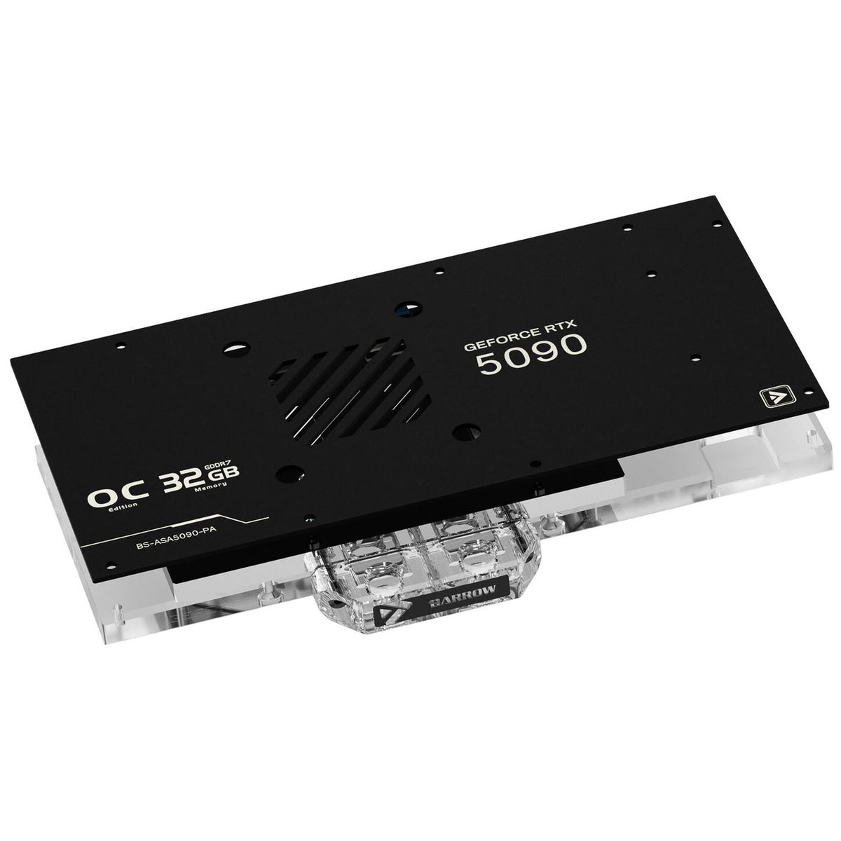 Barrow BS-ASA5090-PA B GPU-vandblok – bagside med sort aluminium-backplate