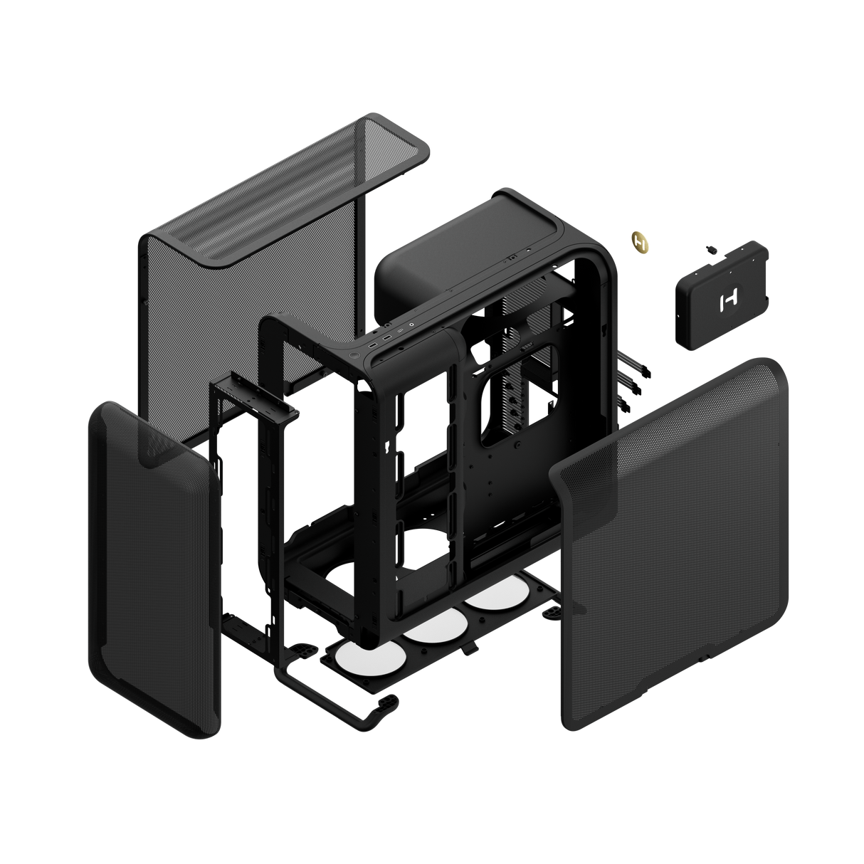 HYTE X50 Midi-Tower – Pitch Black