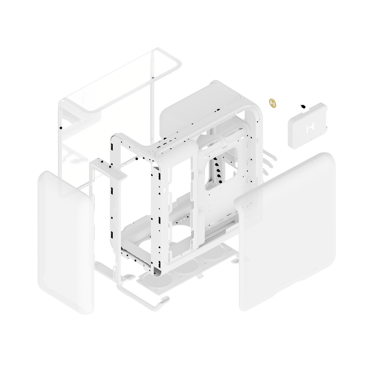 HYTE X50 Midi-Tower – Snow White