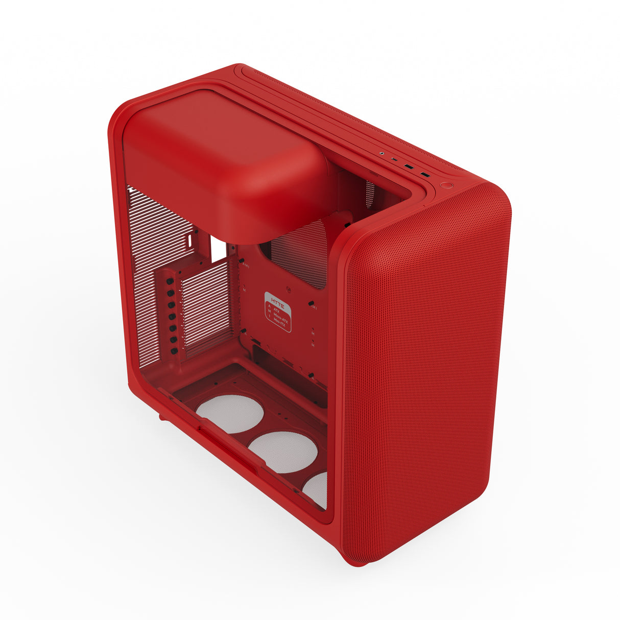 HYTE X50 Midi-Tower – Wild Cherry / Red