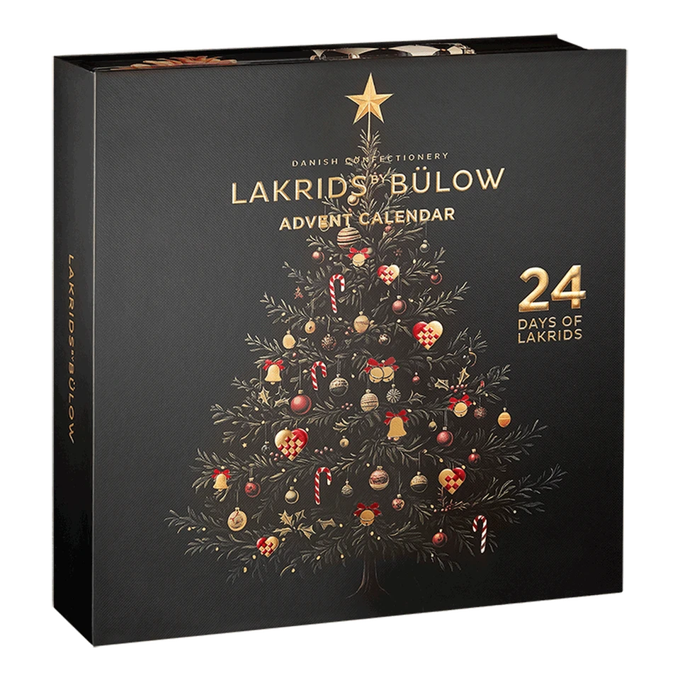 Lakrids by Bülow julekalender 2026 – 345 g – kalenderens lukkede emballage