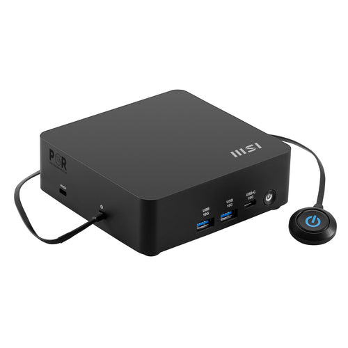MSI Cubi NUC AI 1UMG-007EU – illustration med ekstern tændknap