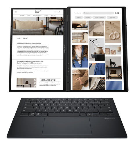 ASUS Zenbook Duo UX8406CA-QL194W – i en brugsopstilling