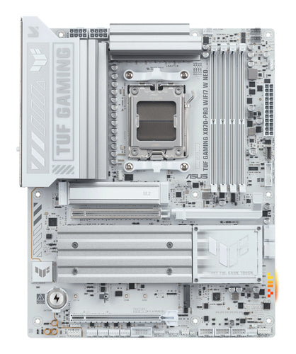 ASUS TUF GAMING X870-PRO WIFI7 W NEO – set ovenfra med belysning