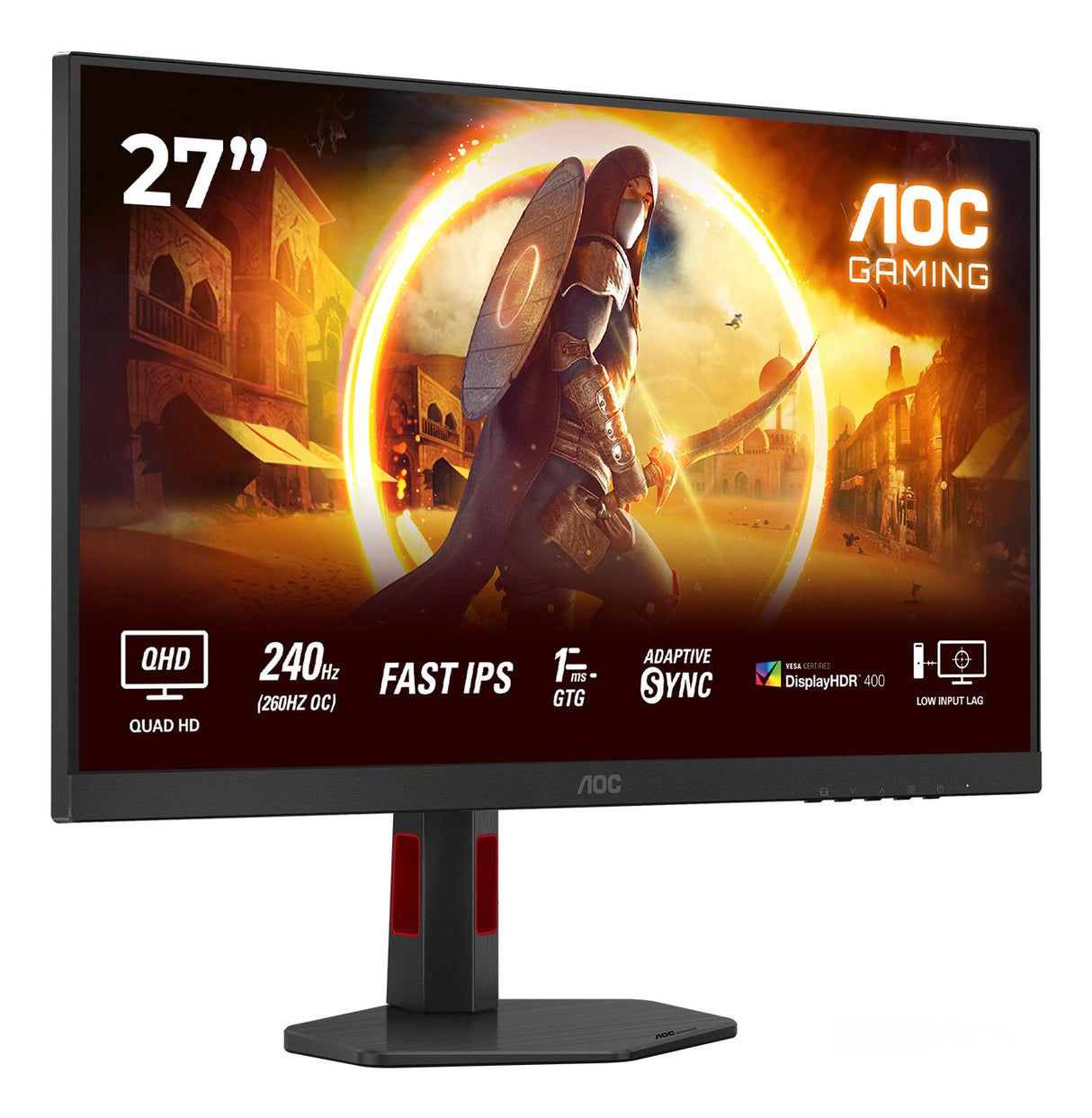 AOC Gaming Q27G4ZR 27", 2560x1440/1ms/400cd/m², HDMI, DisplayPort, Headphone Out AOC