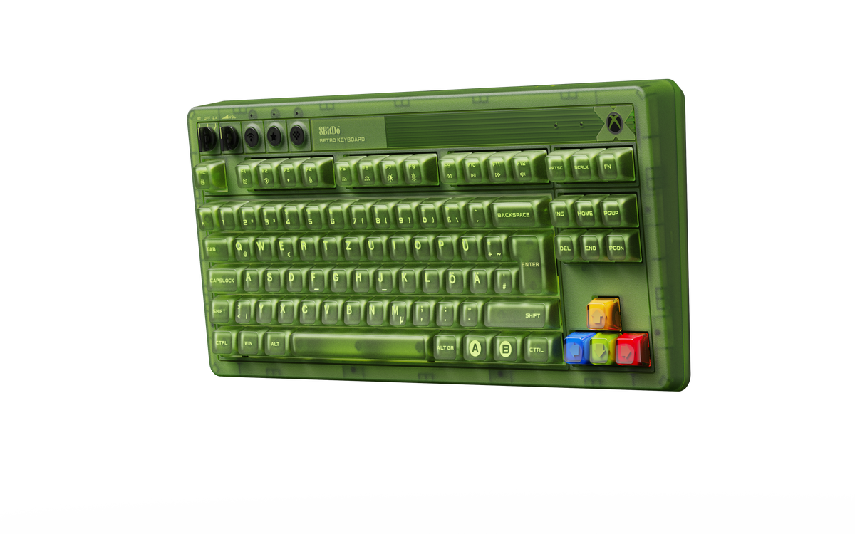 8BitDo Retro 87 Xbox Edition – tastatur, ISO UK – Tastatur set skråt