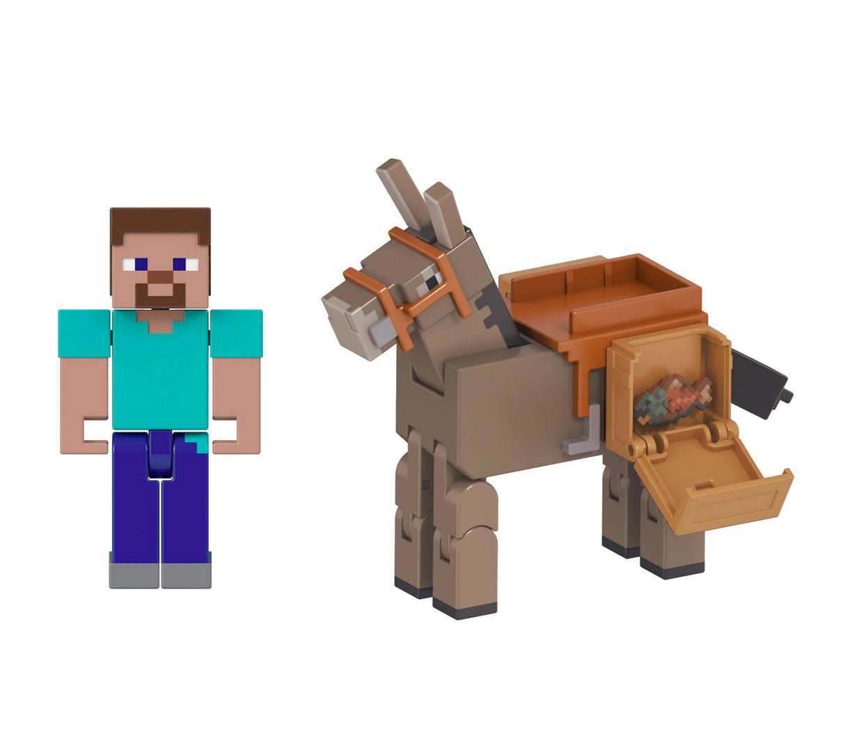 MINECRAFT CORE FIGURE 2-PACK - Steve & Donkey Minecraft