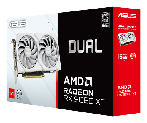 ASUS Radeon RX 9060 XT DUAL WHITE Edition 16GB – Hvid