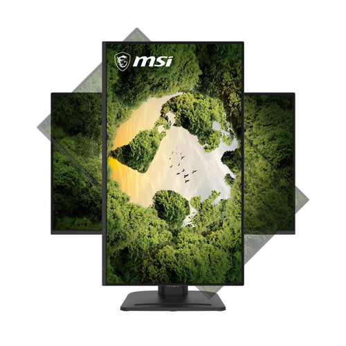 MSI PRO MP275PGN E14 – 27″ IPS-skærm, 144 Hz – stativets justeringsmuligheder