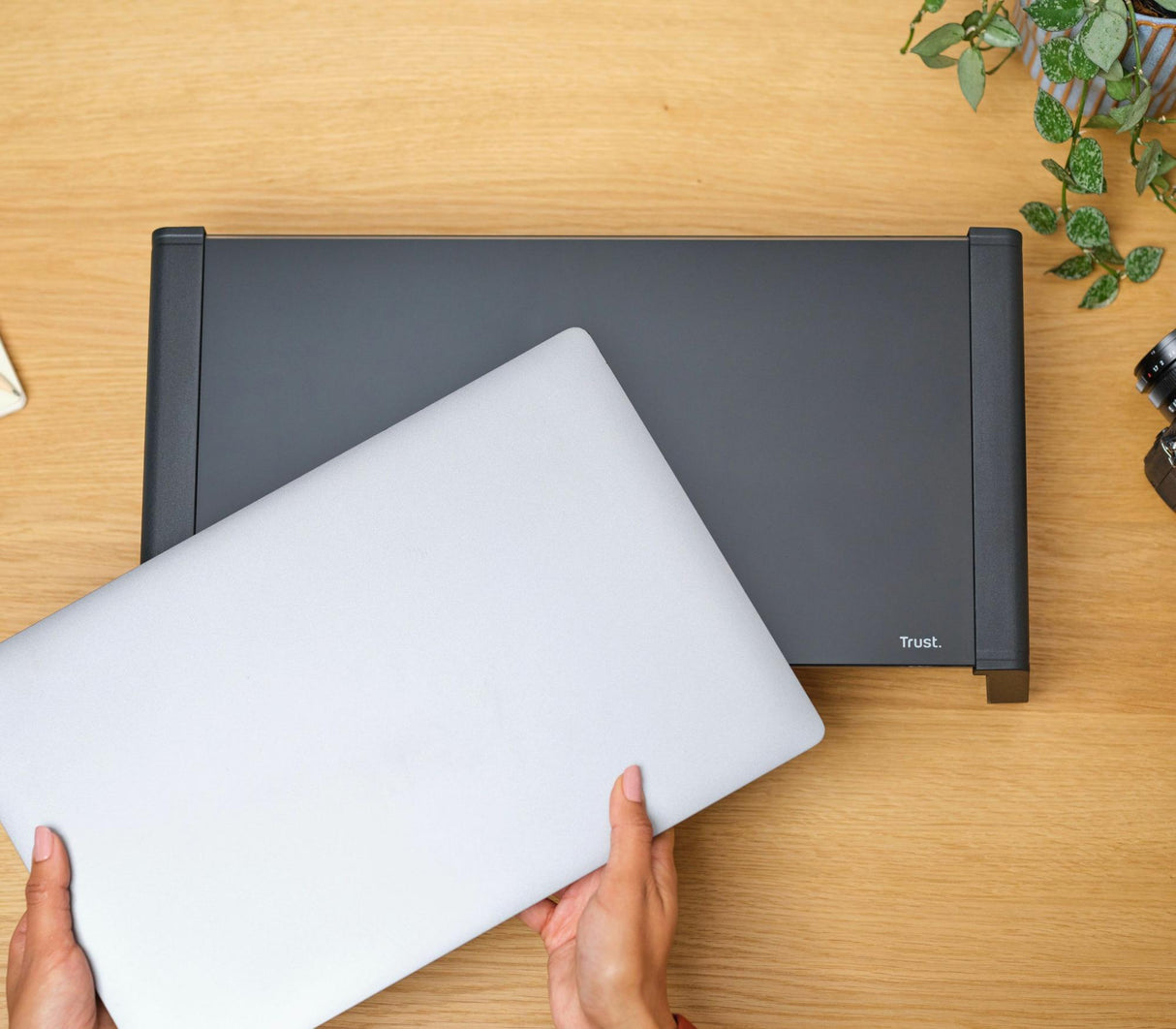 TRUST MONTA GLASS MONITOR STAND - SORT