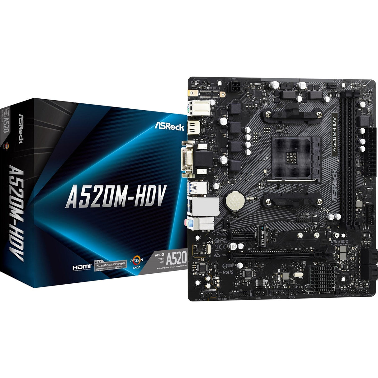 ASRock A520M-HDV Micro-ATX AM4 AMD A520 ASRock