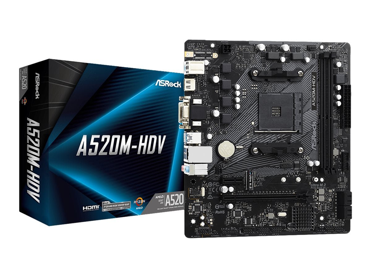 ASRock A520M-HDV Micro-ATX AM4 AMD A520 ASRock