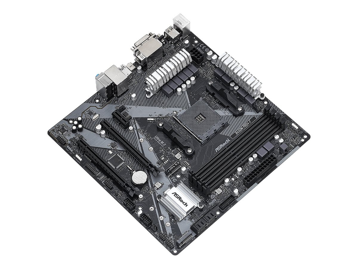ASRock B450M Pro4-F R2.0 Micro-ATX AM4 AMD B450 ASRock