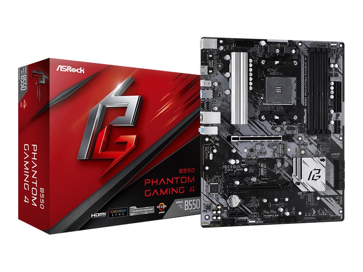 ASRock B550 Phantom Gaming 4 ATX AM4 AMD B550 ASRock