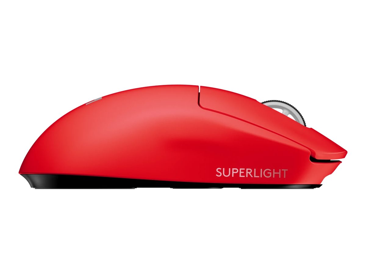 Logitech - PRO X SUPERLIGHT Kabellose Gaming-Maus - ROT