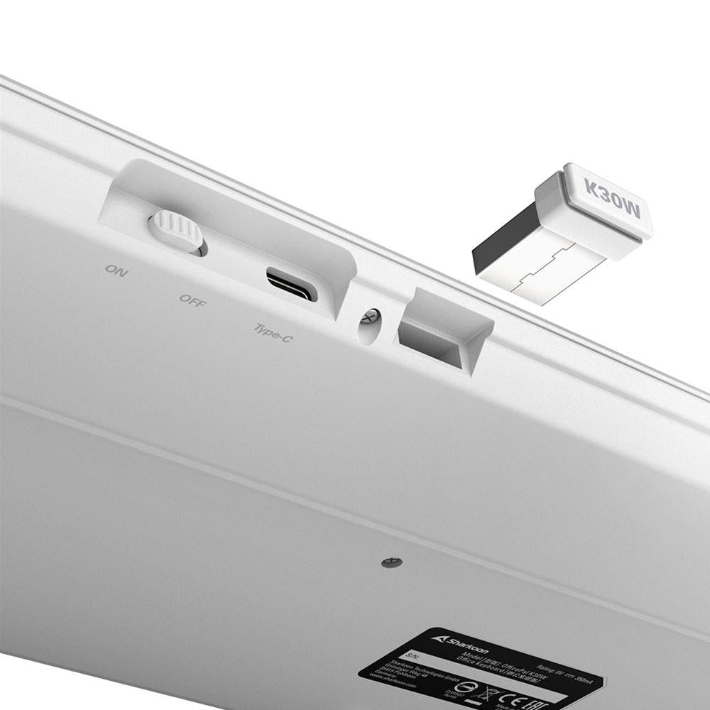 Sharkoon OfficePal K30W (white, DE layout, rubber dome) Sharkoon