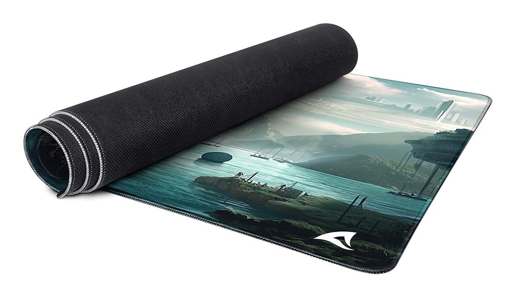 Sharkoon SKILLER SGP40 D6 Teal Multicolor 1000x500mm Water-Repellent Stitched Anti-Slip Gaming Mouse Pad Sharkoon