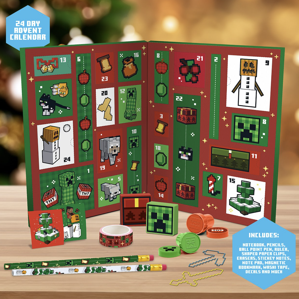 Minecraft Stationery 24 Days Advent Calendar Paladone