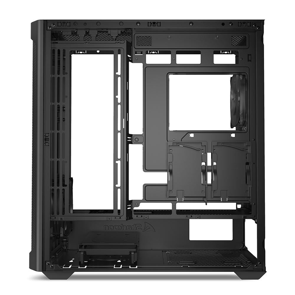 Sharkoon AK4 RGB Strip ATX-kabinet – sort, metalside, BTF