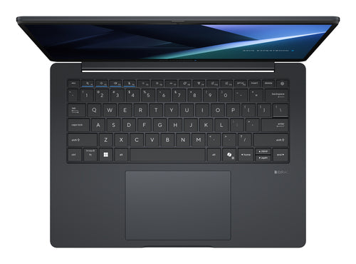 ASUS ExpertBook B3 G1 B3406CCA-LY0593 – taster og arbejdsflade set ovenfra; tastaturlayout illustrativt