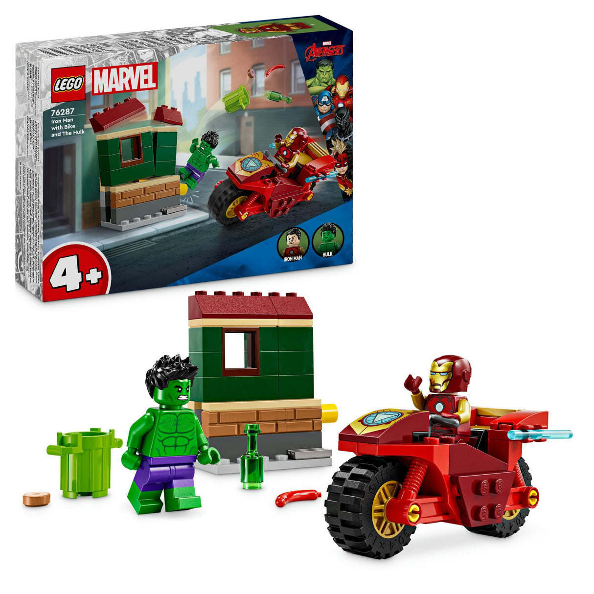 LEGO 76287 Marvel Super Heroes Iron Man with Bike and the Hulk LEGO