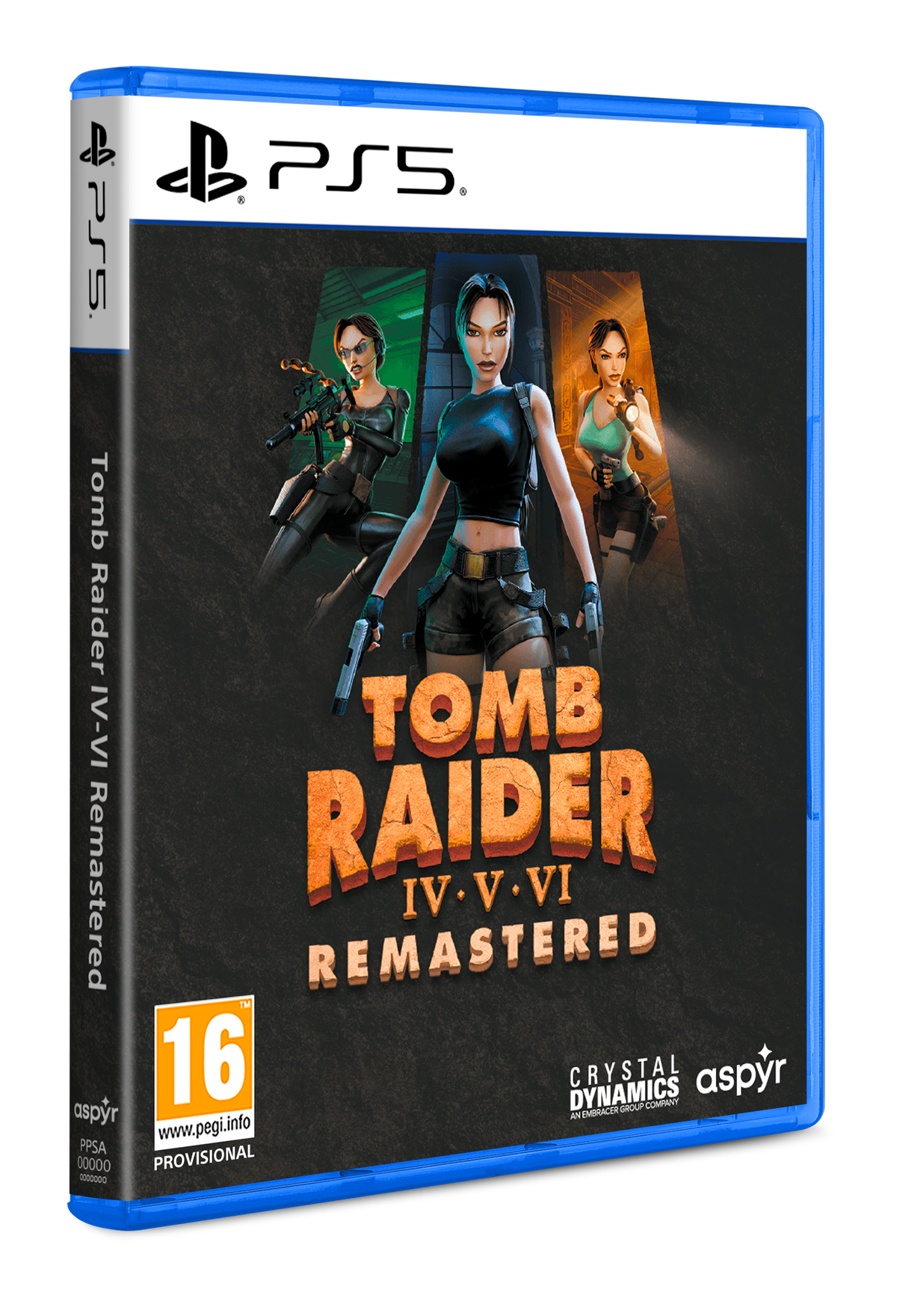 Tomb Raider IV–VI Remastered Starring Lara Croft – PlayStation 5 – spilomslag
