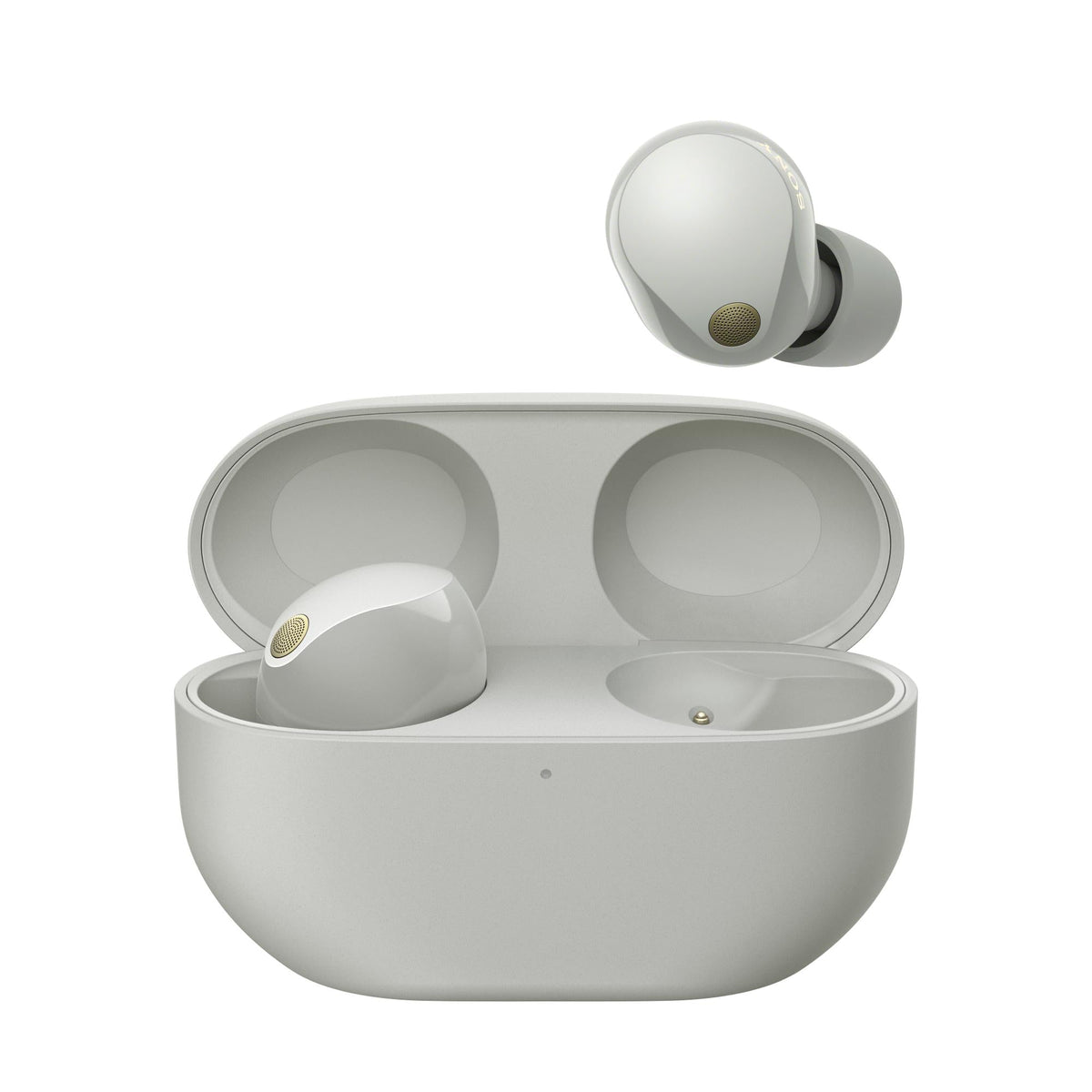 Sony WF-1000XM5 – trådløse in-ear-øretelefoner med støjreduktion – sølv – produktbillede