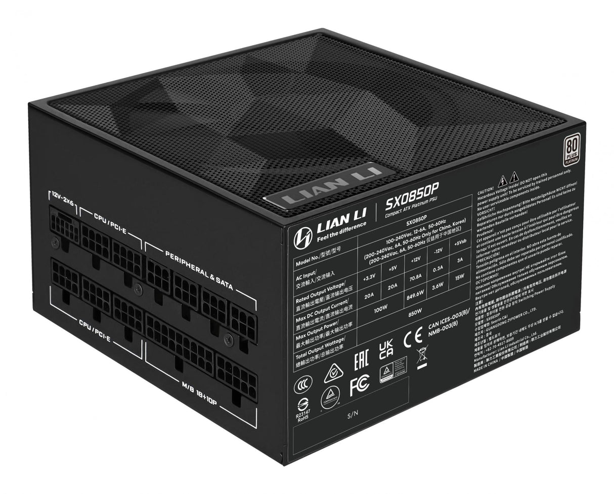 Lian Li SX ATX Platinum PSU, 850W - Black Lian Li