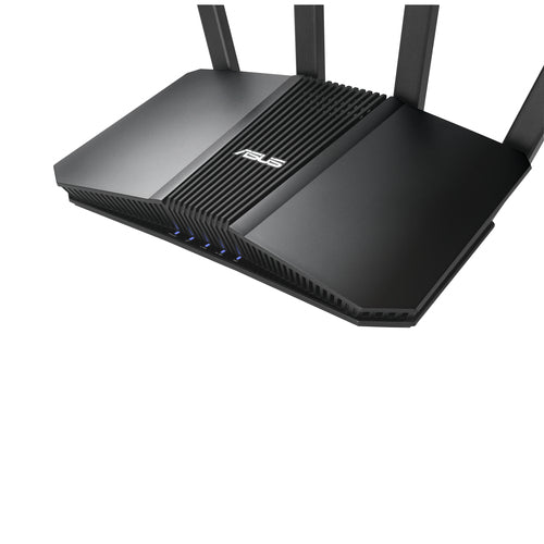 Detalje af kabinet og ventilationsåbninger på ASUS RT-BE55