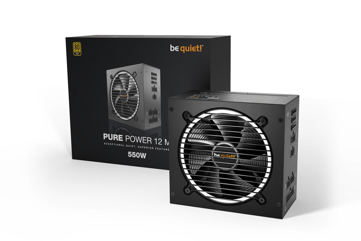 be quiet! Pure Power 12M 550W, PC power supply (black, 3x PCIe, cable management, 550 watts) Be quiet