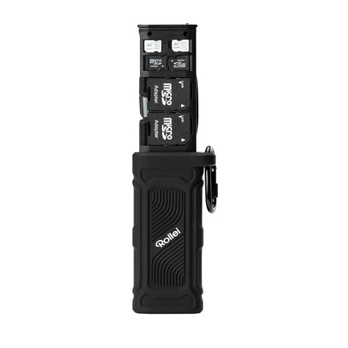 Rollei 2-i-1 Travel kortlæser og kortetui – USB-C – detalje eller anvendelse 5