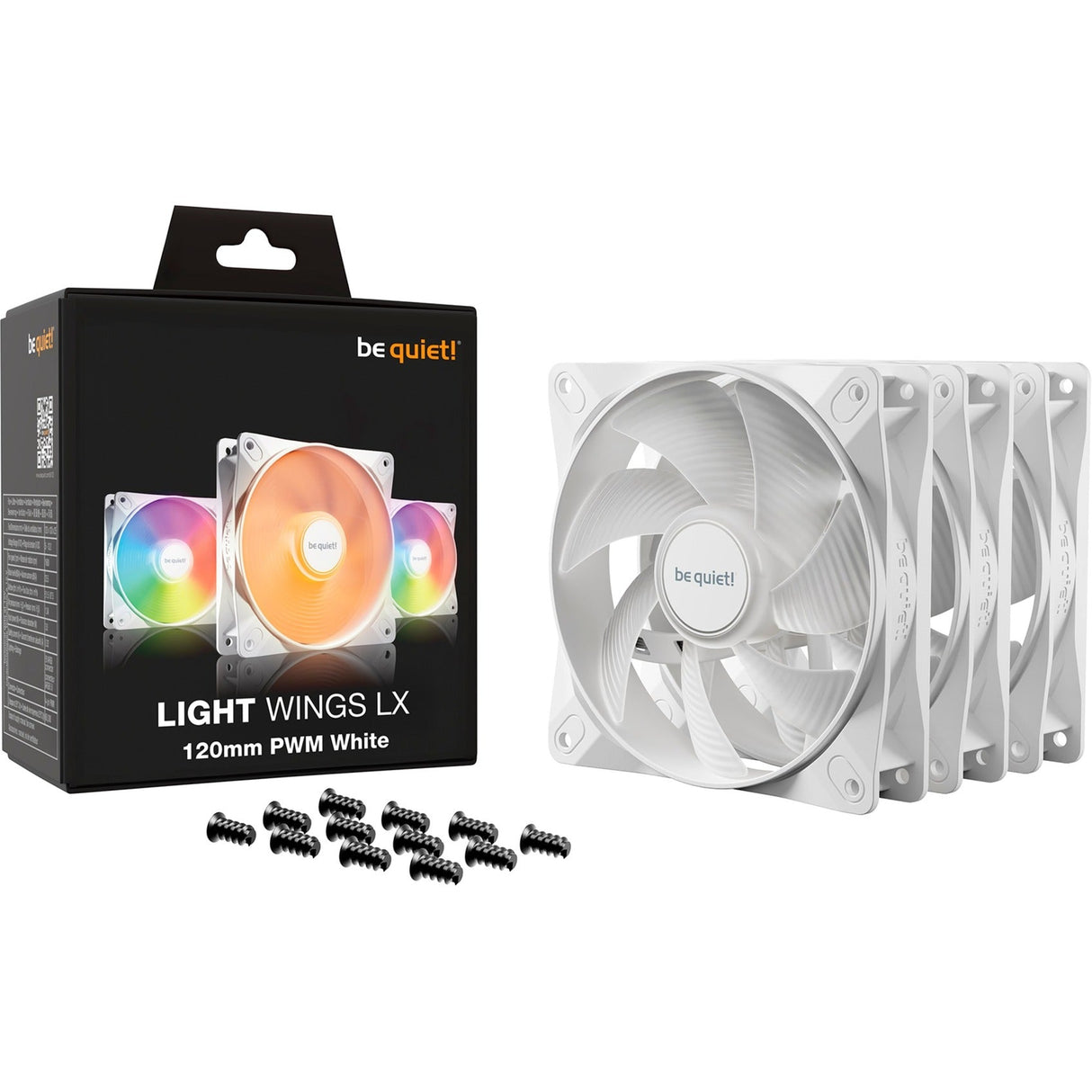 be quiet! Light Wings LX 120mm PWM White Triple Pack, case fan (white, pack of 3) Be quiet
