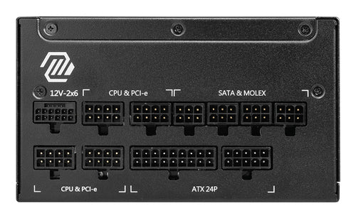 MSI MAG A1250GL – strømforsyning – Sort
