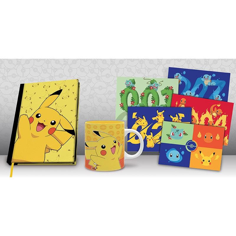 POKEMON - Pck A5 Notebook + Mug320ml + Postcards Pikachu Geekd