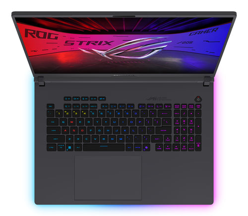 ASUS ROG Strix G18 G815JPR-S9038W – taster og arbejdsflade set ovenfra (vinkel 2)
