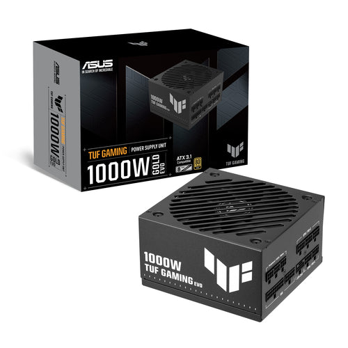ASUS TUF Gaming 1000W Gold EVO – modulær PSU – strømforsyning og emballage