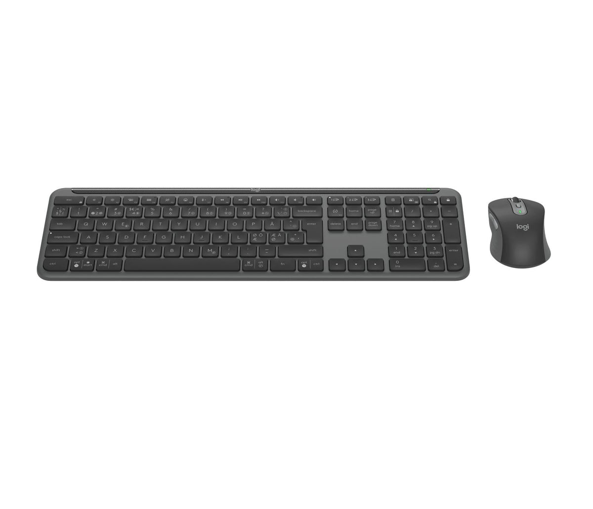 Logitech - Signature Slim Wireless Keyboard and Mouse Combo MK950 Graphite Nordic Logitech