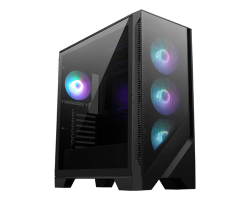 MSI MAG FORGE 320R AIRFLOW – sort PC-kabinet – front og glaspanel
