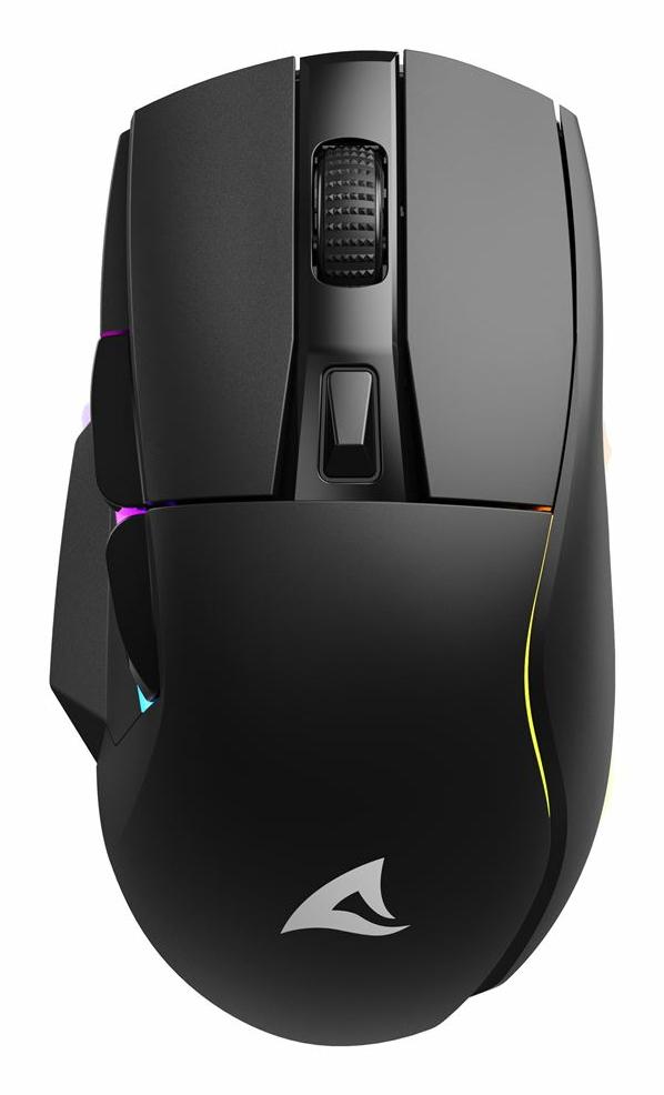 Sharkoon SKILLER SGM50W Black 6400 DPI ATG4090 RGB 2.4GHz Wireless 70h Battery Charging Dock Gaming Mouse Sharkoon