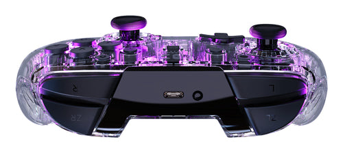 Turtle Beach Afterglow Clear Wireless – Switch-controller – Skulderknapper med lilla lys