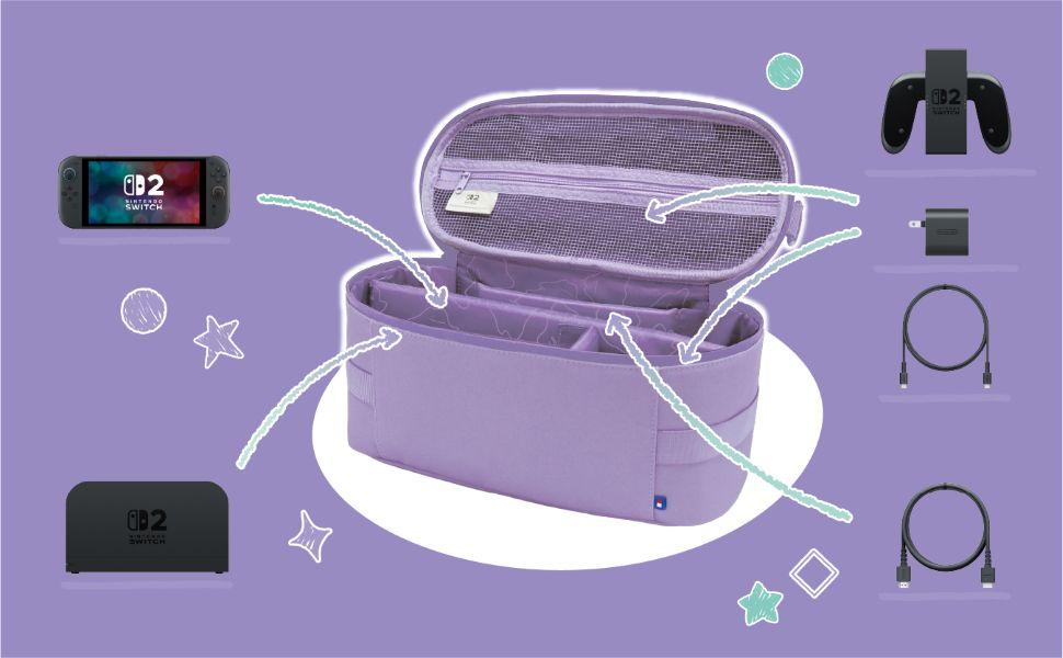 HORI - Compact Carry All (Ditto) - Purple HORI