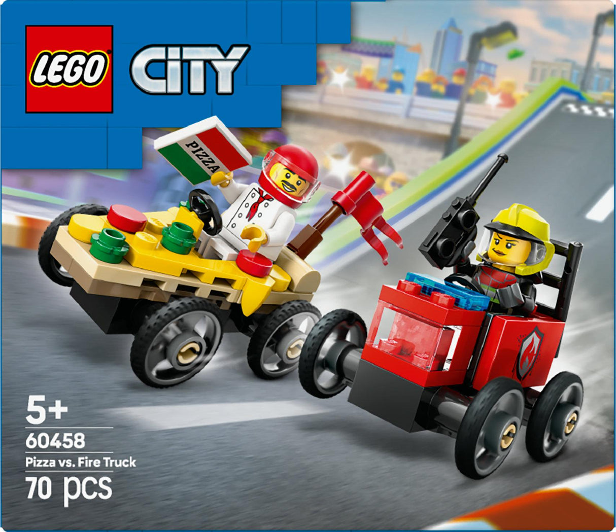 LEGO 60458 City Pizza Delivery Truck vs. Fire Truck LEGO