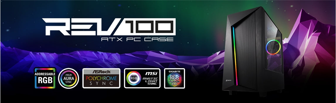Sharkoon REV100, tower case (black, tempered glass) Sharkoon